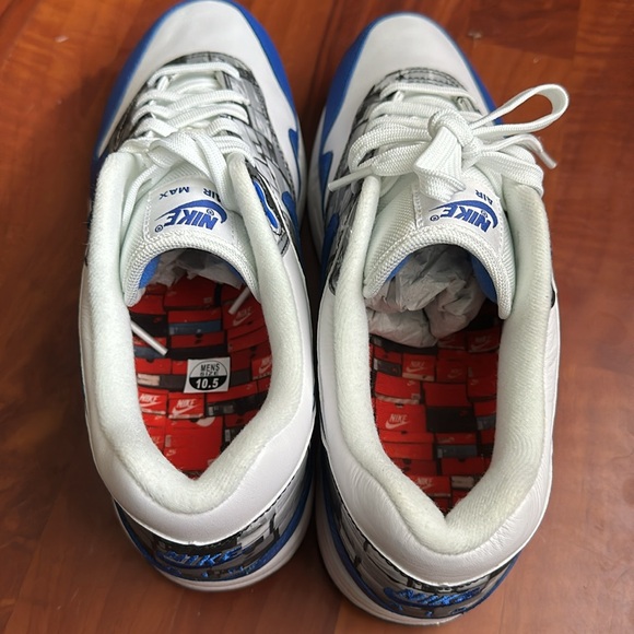 New! Nike air max 1 we love Nike (game royal ) 100 percent authentic - Picture 4 of 5